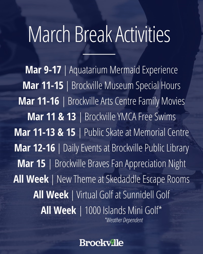 Brockville Tourism's List Of Things To Do For March Break - Hometown ...